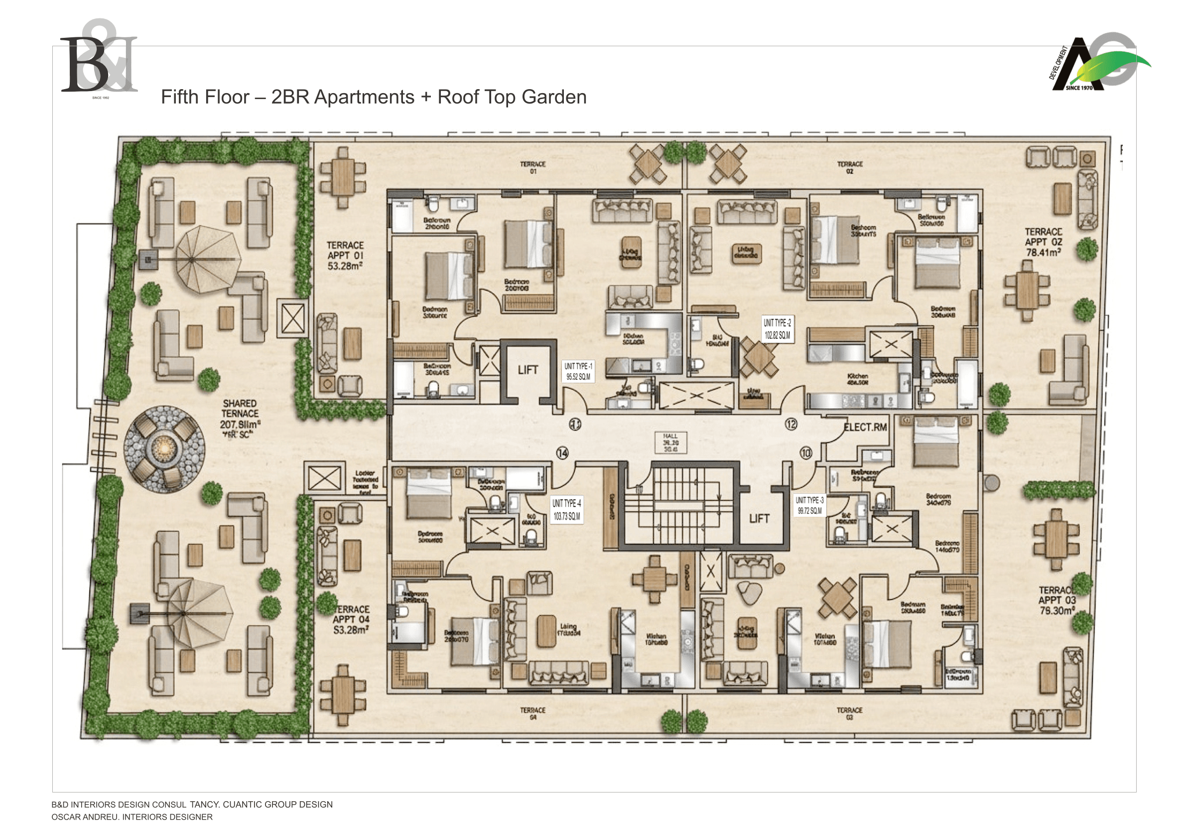 2 Bedroom Sky Residence 01 Floor Plan