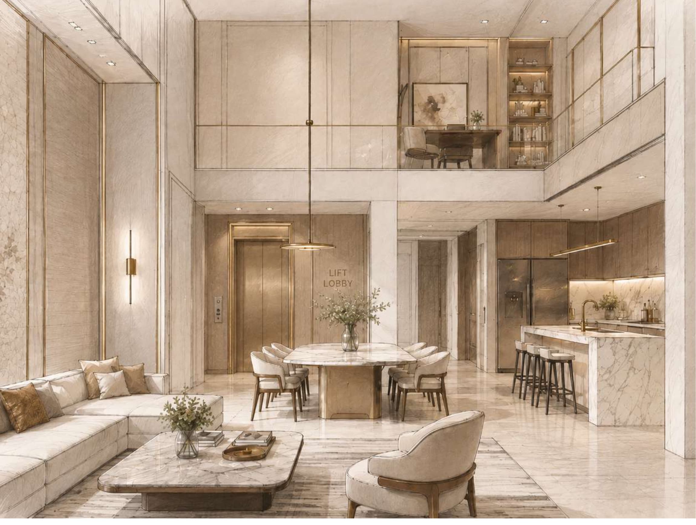 Triplex Sky Mansion Living Room